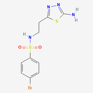 molecular formula C10H11BrN4O2S2 B1421332 N-[2-(5-氨基-1,3,4-噻二唑-2-基)乙基]-4-溴苯磺酰胺 CAS No. 1199215-87-6