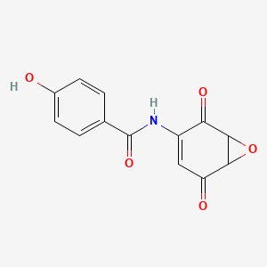 molecular formula C13H9NO5 B14213349 N-(2,5-Dioxo-7-oxabicyclo[4.1.0]hept-3-en-3-yl)-4-hydroxybenzamide CAS No. 534583-79-4