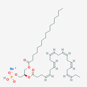 molecular formula C41H68NaO8P B1421338 Sodium (2R)-2-{[(4Z,7Z,10Z,13Z,16Z,19Z)-docosa-4,7,10,13,16,19-hexaenoyl]oxy}-3-(hexadecanoyloxy)propyl hydrogen phosphate CAS No. 474943-28-7