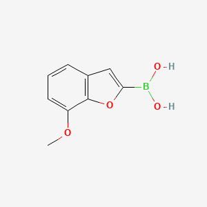 molecular formula C9H9BO4 B1421340 (7-甲氧基苯并呋喃-2-基)硼酸 CAS No. 1094417-81-8