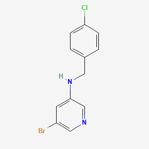 molecular formula C12H10BrClN2 B14213414 3-Pyridinamine, 5-bromo-N-[(4-chlorophenyl)methyl]- CAS No. 767342-26-7