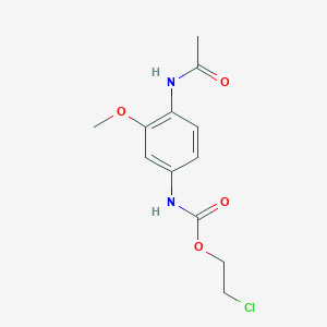 molecular formula C12H15ClN2O4 B1421342 2-氯乙基[4-(乙酰氨基)-3-甲氧基苯基]氨基甲酸酯 CAS No. 1206077-95-3