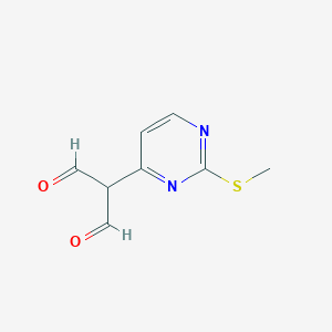 molecular formula C8H8N2O2S B1421343 2-(2-(甲硫基)嘧啶-4-基)丙二醛 CAS No. 77168-37-7