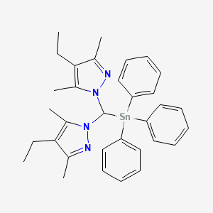 1,1'-[(Triphenylstannyl)methylene]bis(4-ethyl-3,5-dimethyl-1H-pyrazole)