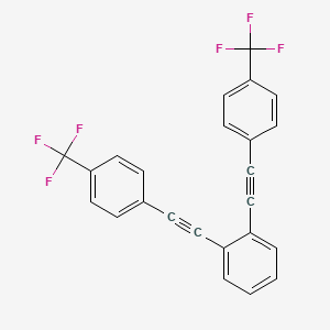 molecular formula C24H12F6 B14213445 Benzene, 1,2-bis[[4-(trifluoromethyl)phenyl]ethynyl]- CAS No. 823226-92-2