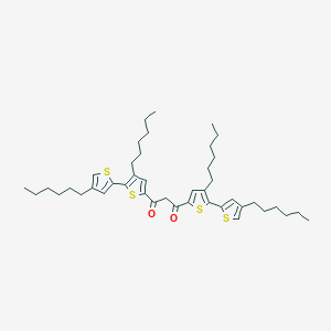 molecular formula C43H60O2S4 B14213459 1,3-Bis(3,4'-dihexyl[2,2'-bithiophen]-5-yl)propane-1,3-dione CAS No. 832732-79-3