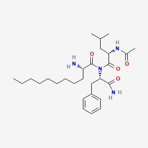 molecular formula C28H46N4O4 B14213475 N-Acetyl-L-leucyl-Nalpha-[(2S)-2-aminoundecanoyl]-L-phenylalaninamide CAS No. 535980-84-8