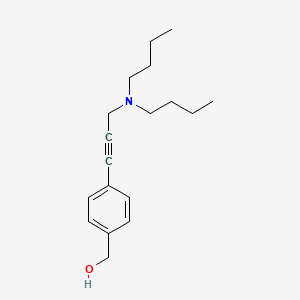 molecular formula C18H27NO B14213498 Benzenemethanol, 4-[3-(dibutylamino)-1-propynyl]- CAS No. 830329-25-4