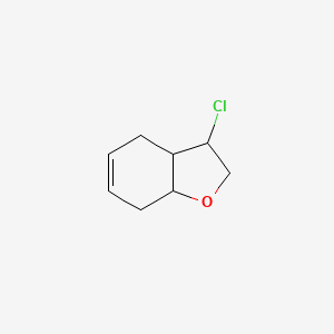 molecular formula C8H11ClO B14213525 3-Chloro-2,3,3a,4,7,7a-hexahydro-1-benzofuran CAS No. 832721-52-5