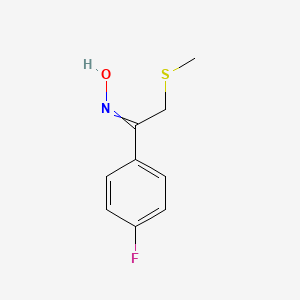 molecular formula C9H10FNOS B14213541 N-[1-(4-Fluorophenyl)-2-(methylsulfanyl)ethylidene]hydroxylamine CAS No. 823181-73-3