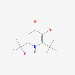 molecular formula C11H14F3NO2 B14213558 4-Pyridinol, 2-(1,1-dimethylethyl)-3-methoxy-6-(trifluoromethyl)- CAS No. 791104-13-7