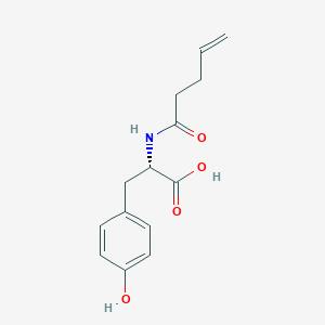 molecular formula C14H17NO4 B14213566 L-Tyrosine, N-(1-oxo-4-pentenyl)- CAS No. 823195-91-1