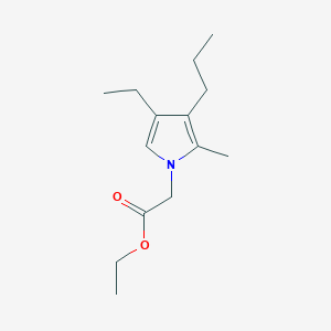 molecular formula C14H23NO2 B14213571 1H-Pyrrole-1-acetic acid, 4-ethyl-2-methyl-3-propyl-, ethyl ester CAS No. 646516-34-9