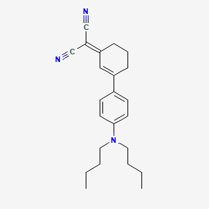 2-[3-[4-(Dibutylamino)phenyl]cyclohex-2-en-1-ylidene]propanedinitrile