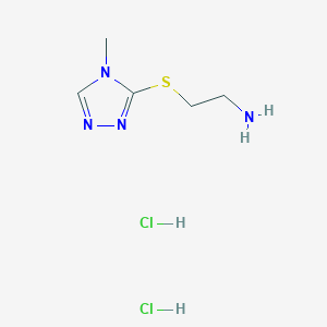 molecular formula C5H12Cl2N4S B1421359 2-((4-甲基-4H-1,2,4-三唑-3-基)硫代)乙胺二盐酸盐 CAS No. 1269087-56-0