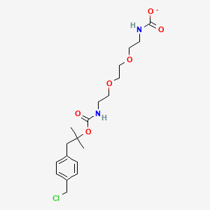 molecular formula C19H28ClN2O6- B14213600 {1-[4-(Chloromethyl)phenyl]-2,2-dimethyl-4-oxo-3,8,11-trioxa-5-azatridecan-13-yl}carbamate CAS No. 529506-79-4