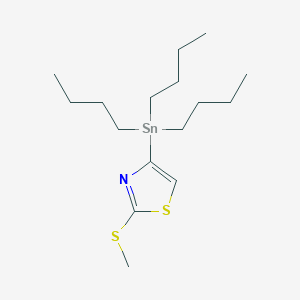 molecular formula C16H31NS2Sn B1421361 2-(甲硫基)-4-(三丁基锡基)噻唑 CAS No. 446286-06-2