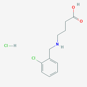 B1421362 4-{[(2-Chlorophenyl)methyl]amino}butanoic acid hydrochloride CAS No. 1221723-20-1