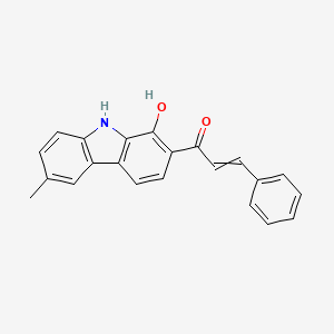 molecular formula C22H17NO2 B14213630 1-(1-Hydroxy-6-methyl-9H-carbazol-2-YL)-3-phenylprop-2-EN-1-one CAS No. 756482-79-8