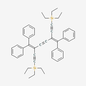 molecular formula C46H50Si2 B14213637 Silane, [3,6-bis(diphenylmethylene)-1,4,7-octatriyne-1,8-diyl]bis[triethyl- CAS No. 527687-76-9