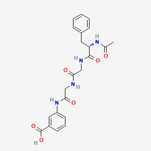 molecular formula C22H24N4O6 B14213642 N-Acetyl-L-phenylalanylglycyl-N-(3-carboxyphenyl)glycinamide CAS No. 827611-92-7