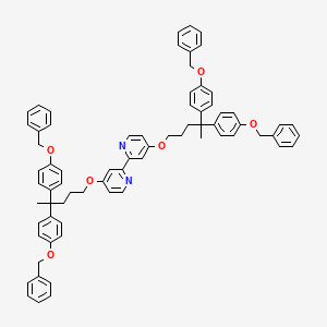 molecular formula C72H68N2O6 B14213644 4,4'-Bis({4,4-bis[4-(benzyloxy)phenyl]pentyl}oxy)-2,2'-bipyridine CAS No. 630391-99-0