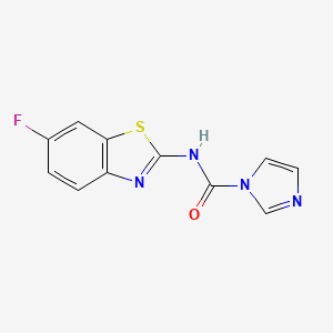 molecular formula C11H7FN4OS B14213667 N-(6-Fluoro-1,3-benzothiazol-2-yl)-1H-imidazole-1-carboxamide CAS No. 761450-22-0