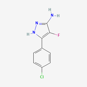 B1421367 3-(4-chlorophenyl)-4-fluoro-1H-pyrazol-5-amine CAS No. 1246384-94-0