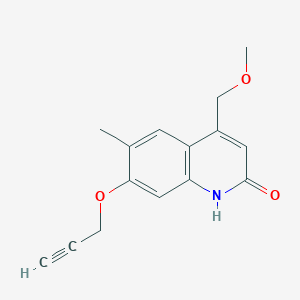 molecular formula C15H15NO3 B14213674 4-(methoxymethyl)-6-methyl-7-prop-2-ynoxy-1H-quinolin-2-one CAS No. 828277-17-4