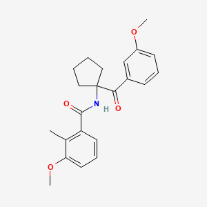 molecular formula C22H25NO4 B14213701 Benzamide, 3-methoxy-N-[1-(3-methoxybenzoyl)cyclopentyl]-2-methyl- CAS No. 551963-74-7