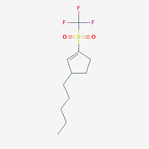 3-Pentyl-1-(trifluoromethanesulfonyl)cyclopent-1-ene