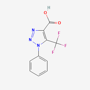 molecular formula C10H6F3N3O2 B1421373 1-苯基-5-(三氟甲基)-1H-1,2,3-三唑-4-羧酸 CAS No. 1221724-12-4