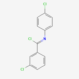 3-Chloro-N-(4-chlorophenyl)benzene-1-carboximidoyl chloride