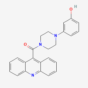 molecular formula C24H21N3O2 B14213763 Acridin-9-yl-[4-(3-hydroxyphenyl)piperazin-1-yl]methanone CAS No. 824409-50-9