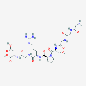 molecular formula C26H43N11O12 B14213769 Glycylglycylglycyl-L-seryl-L-prolyl-N~5~-(diaminomethylidene)-L-ornithylglycyl-L-aspartic acid CAS No. 746620-01-9