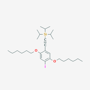 {[2,5-Bis(hexyloxy)-4-iodophenyl]ethynyl}tri(propan-2-yl)silane