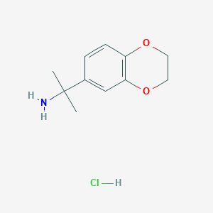 molecular formula C11H16ClNO2 B1421383 2-(2,3-二氢-1,4-苯并二噁英-6-基)丙烷-2-胺盐酸盐 CAS No. 1235439-48-1