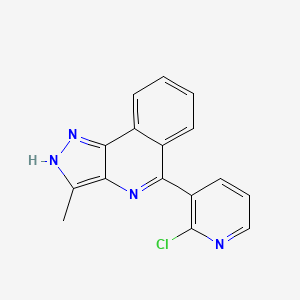 1H-Pyrazolo[4,3-c]isoquinoline, 5-(2-chloro-3-pyridinyl)-3-methyl-