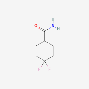 molecular formula C7H11F2NO B1421386 4,4-二氟环己烷甲酰胺 CAS No. 927209-98-1
