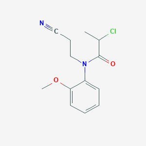 molecular formula C13H15ClN2O2 B1421387 2-氯-N-(2-氰乙基)-N-(2-甲氧基苯基)丙酰胺 CAS No. 1221723-26-7