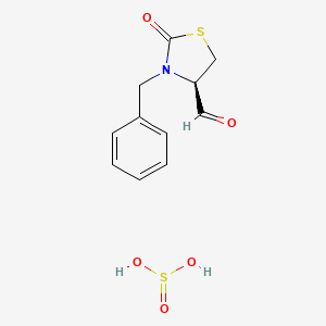 molecular formula C11H13NO5S2 B14213870 (4R)-3-benzyl-2-oxo-1,3-thiazolidine-4-carbaldehyde;sulfurous acid CAS No. 777940-98-4