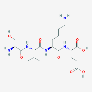 molecular formula C19H35N5O8 B14213884 L-Seryl-L-valyl-L-lysyl-L-glutamic acid CAS No. 630392-75-5