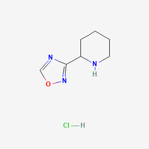 molecular formula C7H12ClN3O B1421389 2-(1,2,4-恶二唑-3-基)哌啶盐酸盐 CAS No. 1221724-96-4