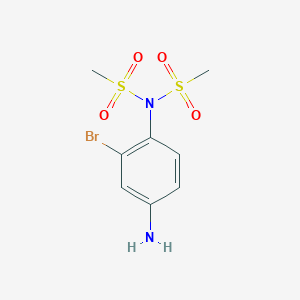 molecular formula C8H11BrN2O4S2 B1421391 N-(4-氨基-2-溴苯基)-N-甲磺酰甲磺酰胺 CAS No. 1223716-80-0