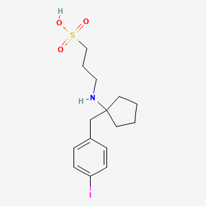 3-({1-[(4-Iodophenyl)methyl]cyclopentyl}amino)propane-1-sulfonic acid