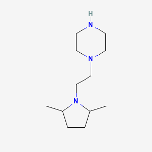 molecular formula C12H25N3 B1421394 1-[2-(2,5-二甲基吡咯烷-1-基)乙基]哌嗪 CAS No. 1235439-57-2