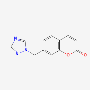 molecular formula C12H9N3O2 B14213943 2H-1-Benzopyran-2-one, 7-(1H-1,2,4-triazol-1-ylmethyl)- CAS No. 828265-62-9