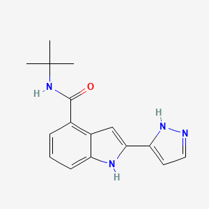 N-tert-Butyl-2-(1,2-dihydro-3H-pyrazol-3-ylidene)-2H-indole-4-carboxamide