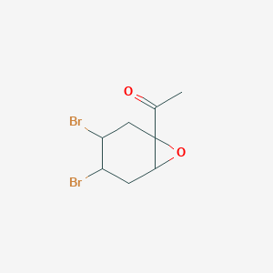 molecular formula C8H10Br2O2 B14213972 1-(3,4-Dibromo-7-oxabicyclo[4.1.0]heptan-1-yl)ethan-1-one CAS No. 832110-84-6