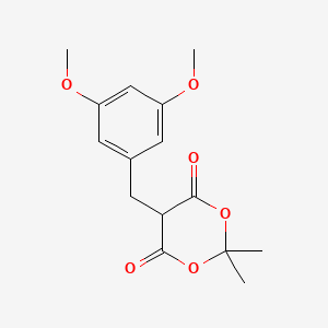 molecular formula C15H18O6 B14213976 1,3-Dioxane-4,6-dione, 5-[(3,5-dimethoxyphenyl)methyl]-2,2-dimethyl- CAS No. 618084-27-8